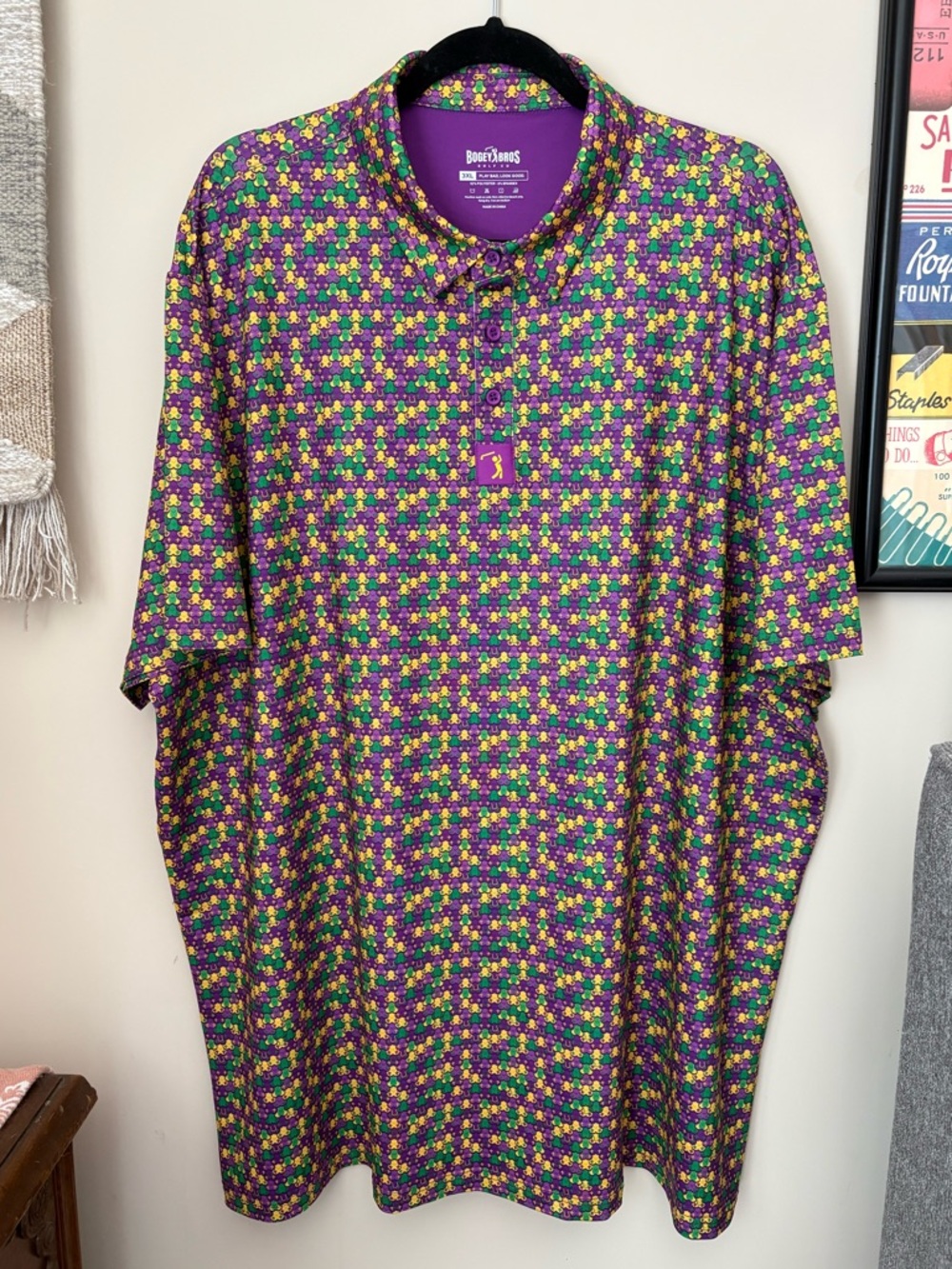 BOGEY BROS GOLF CO Mens Short Sleeve Polo Phat Tuesday Sz 3XL